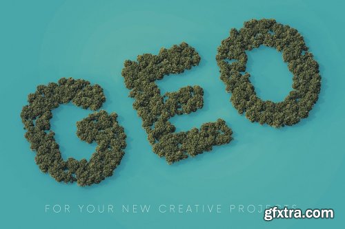 CreativeMarket - Aerial Forest - 3D Lettering 6724309