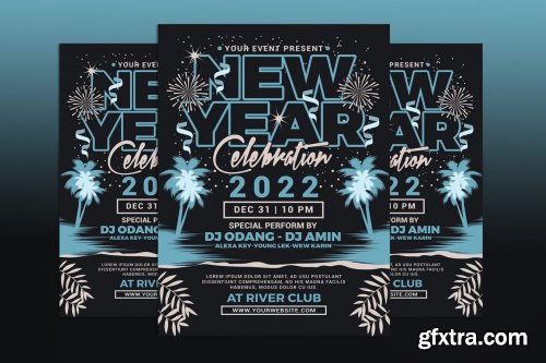 New Year 2022 Party Celebration Flyer