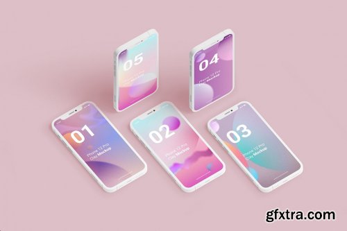 Minimal iPhone Clay Mockups Vol3