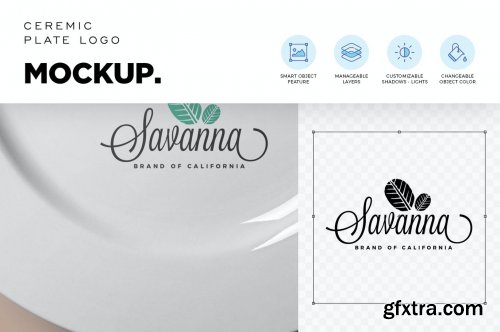 Ceramics Printing Logo Mockup