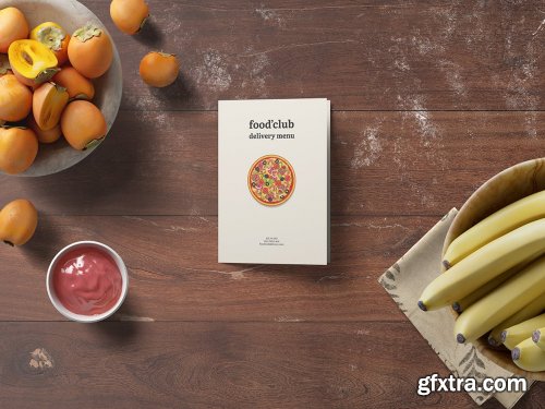 A5 Bi-Fold Brochure Mockup — Kitchen Set 3