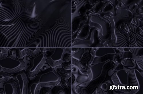 3D Abstract Wavy Lines Background