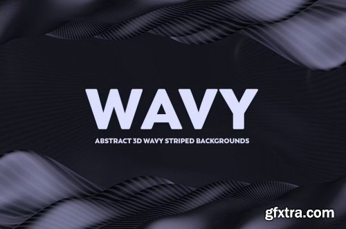 3D Abstract Wavy Lines Background