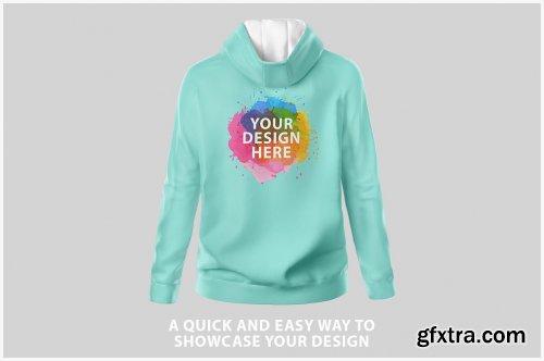 Woman's Hoodie Mockup - Back View