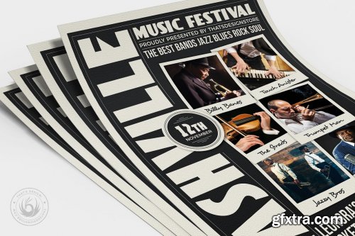 CreativeMarket - Music Festival Flyer Template V12 6726758