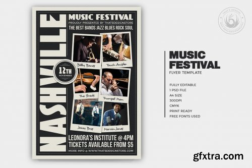 CreativeMarket - Music Festival Flyer Template V12 6726758