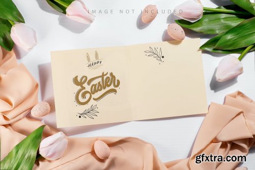  Easter textile cards Mockup