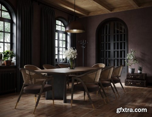 Dining Room Interior by Lun Lun