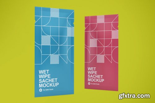 Wet Wipe Sachet Mockup