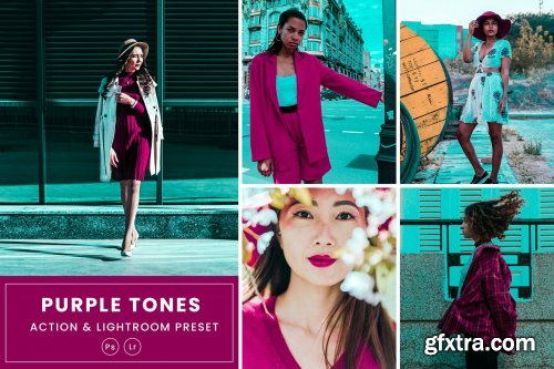 Purple Tones Action & Lightrom Presets