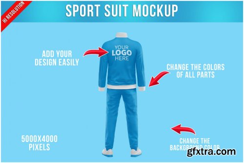 Sport suit mockup - Back View