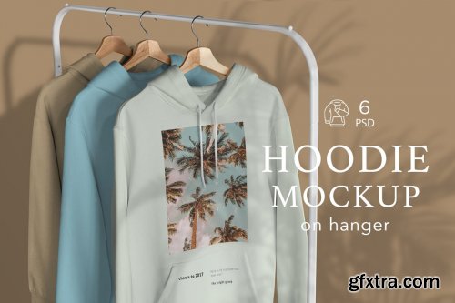 CreativeMarket - Hoodie MockUp on Hanger 6717605