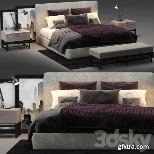 Minotti Powell 121 Bed