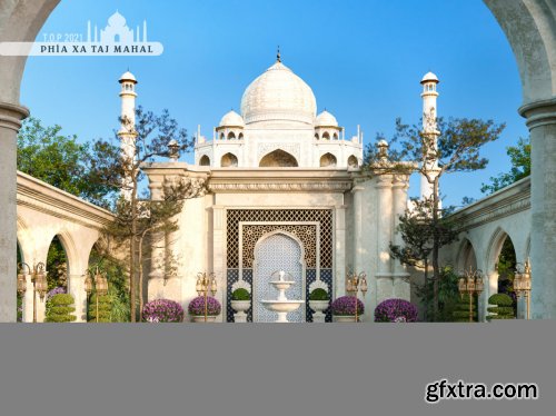 TAJ MAHAL Exterior Scene Sketchup