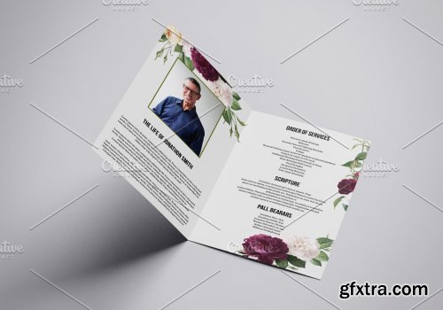 CreativeMarket - Funeral Program Template - V1075 5461605