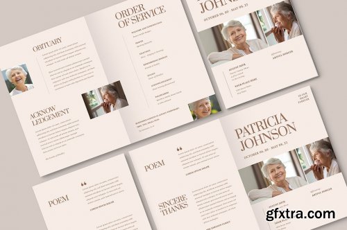 CreativeMarket - Funeral Program Template 5453918