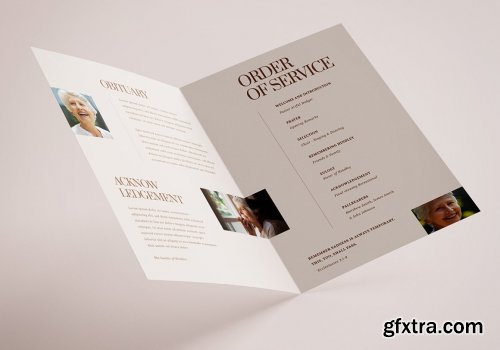 CreativeMarket - Funeral Program Template 5453918