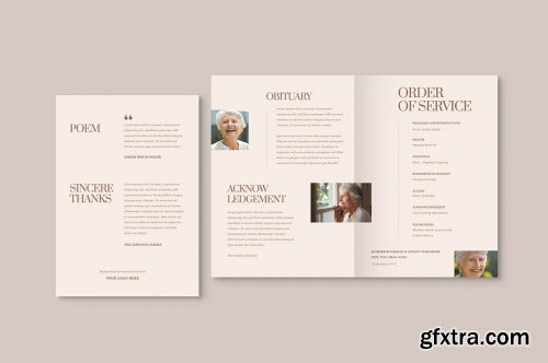 CreativeMarket - Funeral Program Template 5453918