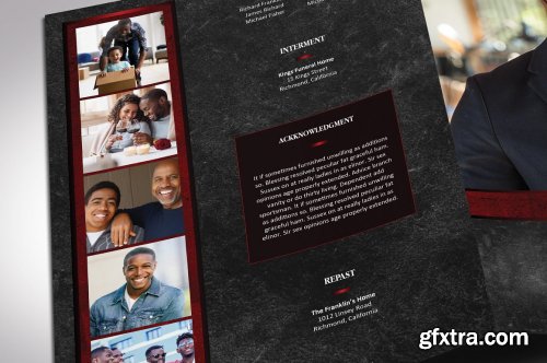 CreativeMarket - Red Rock Tabloid Funeral Program 5967045