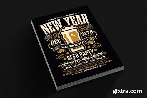 New Year Celebration Beer Party