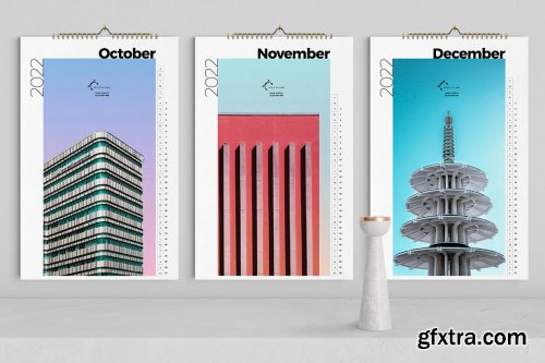 Colorful Architecture Wall Calendar 2022