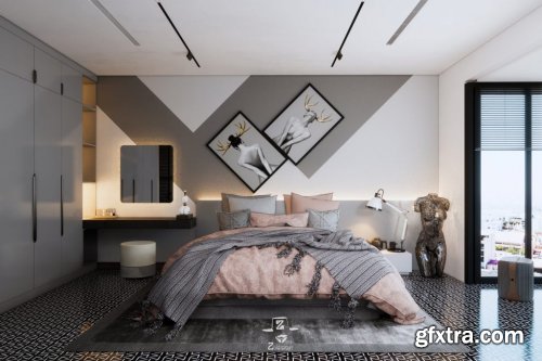 Interior Bedroom Scene Sketchup By Quang Vinh