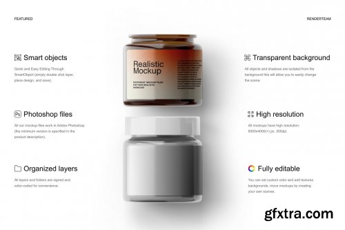 CreativeMarket - Amber Glass Candle Mockup Set 6726751