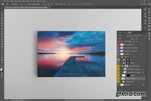 CreativeMarket - Landscape Canvas Ratio 3x2 Mockup 04 4699139