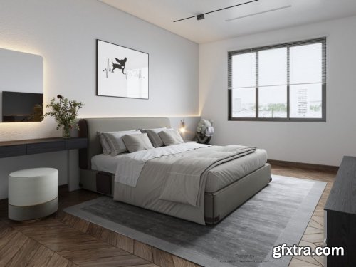 Interior Bedroom Scene Sketchup by Dinh Huy