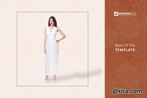 CreativeMarket - Women’s Jumpsuit Dress Mockup 4424172