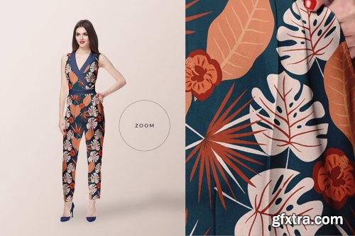 CreativeMarket - Women’s Jumpsuit Dress Mockup 4424172