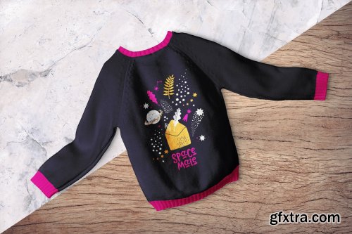CreativeMarket - Knitted Kids Jumper Mockup 4376318