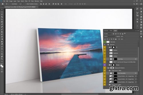 CreativeMarket - Landscape Canvas Ratio 3x2 Mockup 02 4688032