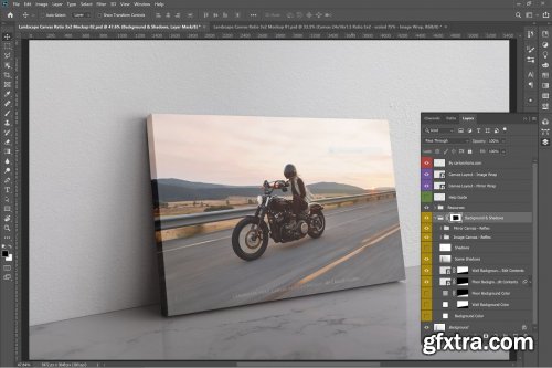 CreativeMarket - Landscape Canvas Ratio 3x2 Mockup 02 4688032