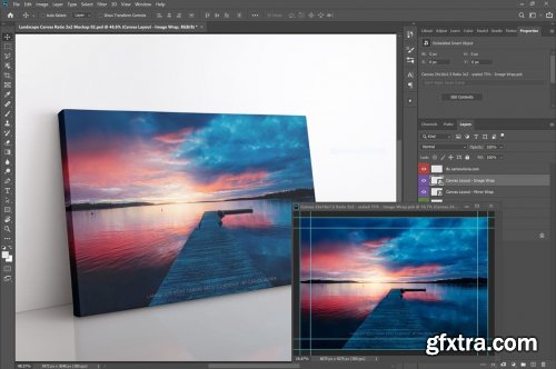 CreativeMarket - Landscape Canvas Ratio 3x2 Mockup 02 4688032