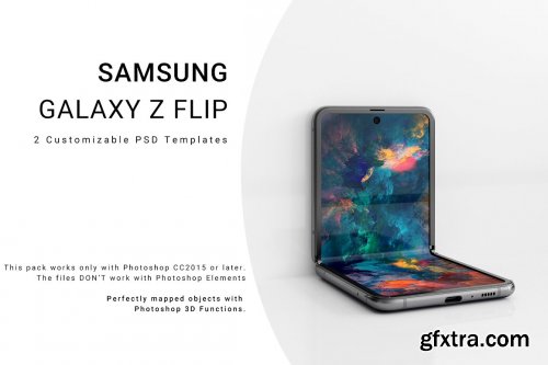 CreativeMarket - Samsung Galaxy Z Flip Mockups Set 4607512
