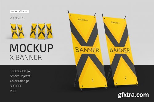 CreativeMarket - X Banner Mockup Set 5003133