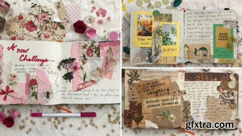  Creative Art & Junk Journaling - Explore 30 Layout Styles + Exercises & Develop A Daily Habit