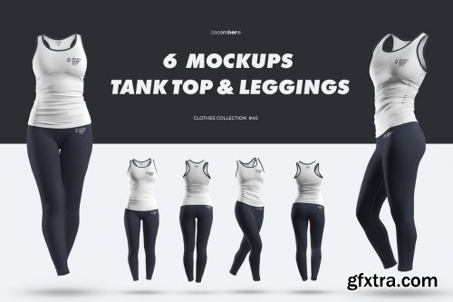 CreativeMarket - 6 Mockups Tank Top and Leggings 6526637