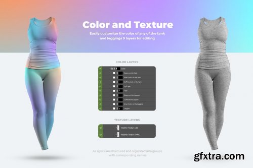 CreativeMarket - 6 Mockups Tank Top and Leggings 6526637