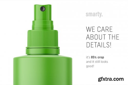 CreativeMarket - Matt spray cosmetic bottle mockup 4512948