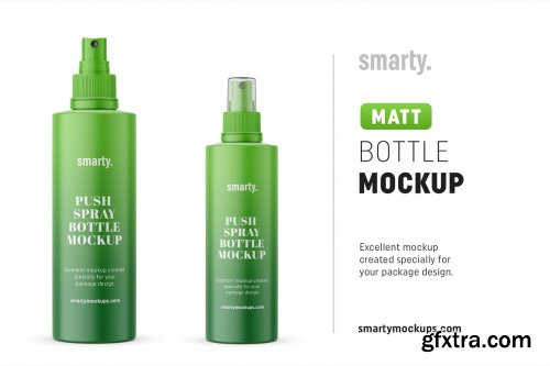 CreativeMarket - Matt spray cosmetic bottle mockup 4512948