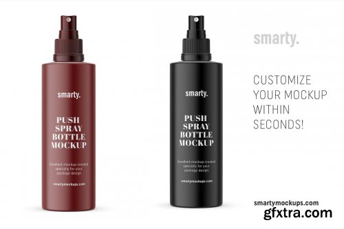 CreativeMarket - Matt spray cosmetic bottle mockup 4512948