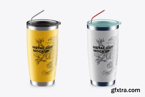 Stainless Steel Travel Cup Mockup