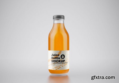 Orange Juice Bottle Mockup