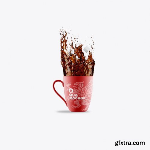 Colorfull Mug with Splash Mockup