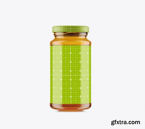 Honey Glass Jar Mockup