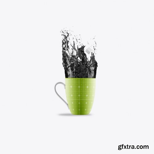 Colorfull Mug with Splash Mockup