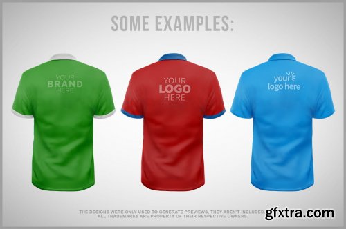 Polo T-shirt Mockup - Back View