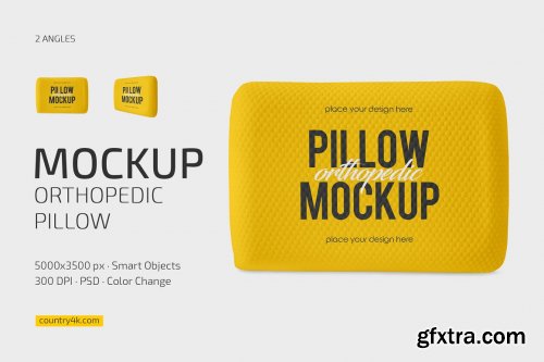 CreativeMarket - Orthopedic Pillow Mockup Set 6732562